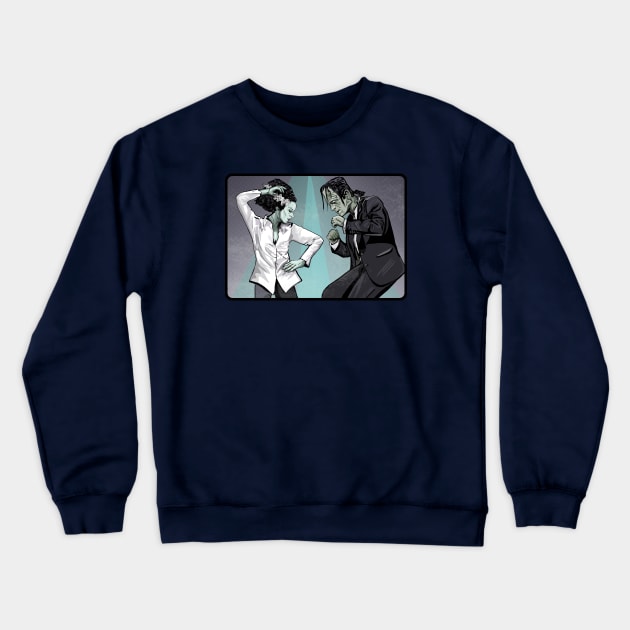 Pulp Frankenstein -cinematic motif Crewneck Sweatshirt by FanboyMuseum